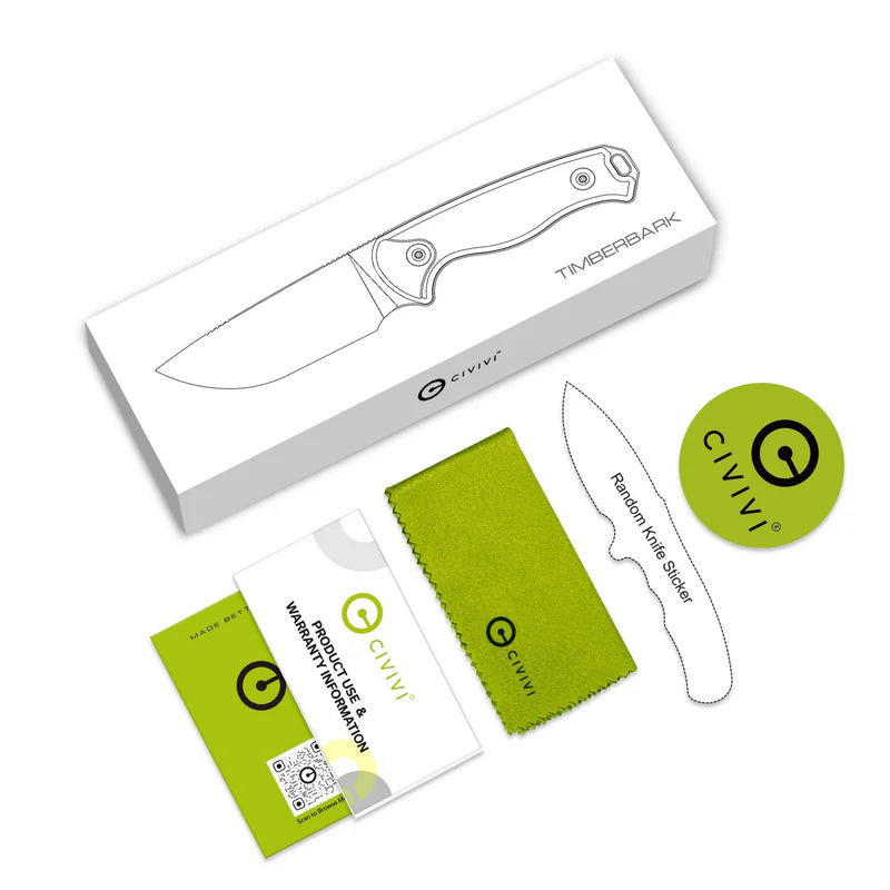 CIVIIVI Timberbark Black Handle 14C28N Blade 3.2"