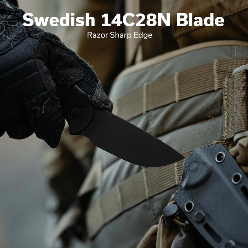 CIVIIVI Timberbark Black Handle 14C28N Blade 3.2"