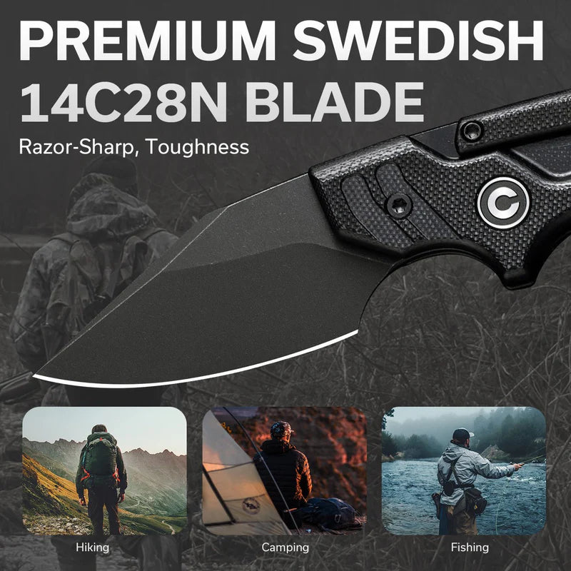 CIVIVI Typhoeus Black G10 Handle Stonewashed 14C28N Blade 2.27"
