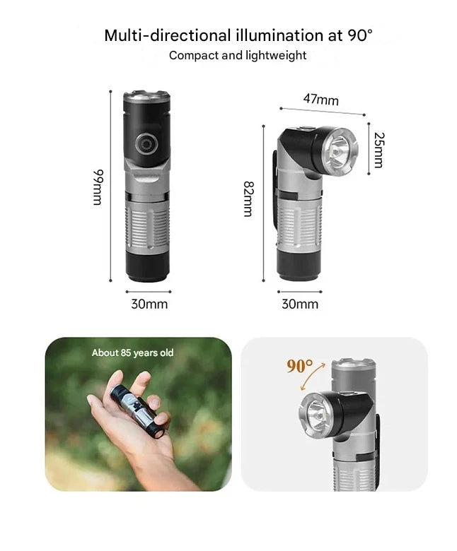 Naturehike Outdoor Corner Rotating Flashlight 430 Lumens