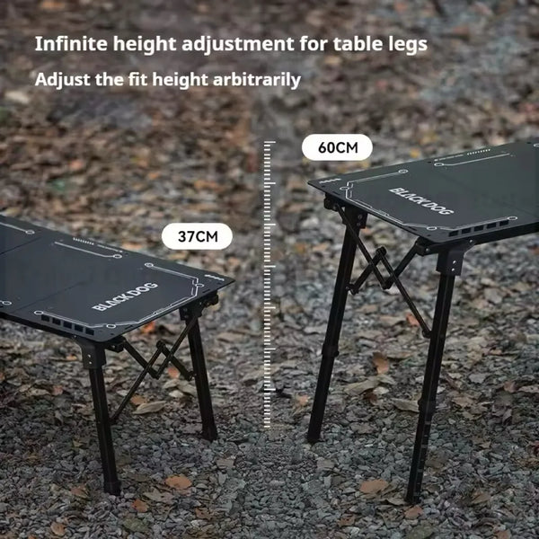 Blackdog Fold X Four Piece Aluminum Table