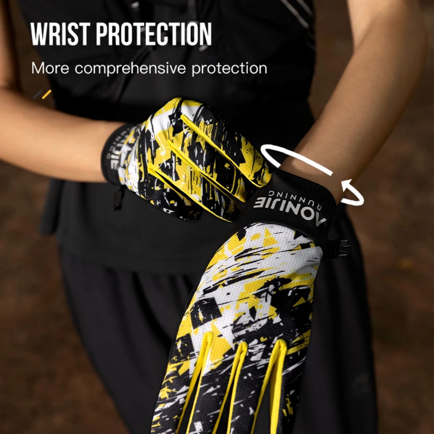 AONIJIE Non-Slip Full Finger Sports Gloves M-59