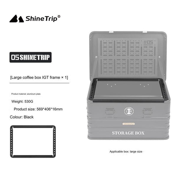 ShineTrip Aluminum Coffee Box Outdoor Set w/ Base Table