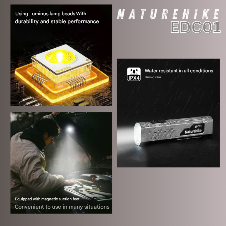 Naturehike Mini Handheld Flashlight-EDC01 1500 Lumens