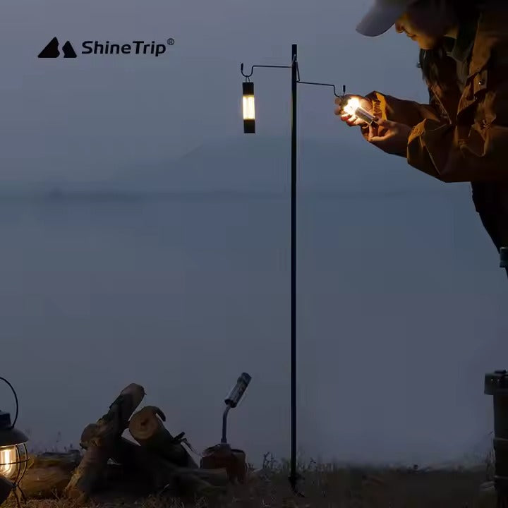 ShineTrip Quick Extent Double Head light stand Set Black