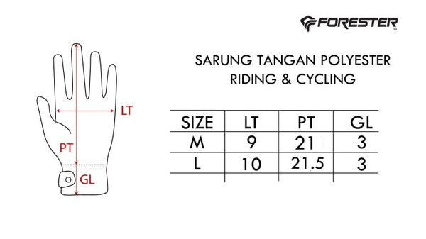 Forester STF 06158 Full Glove Half Finger