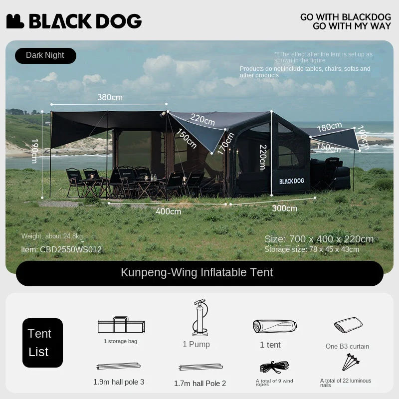Blackdog Kunpeng Winged Inflatable Tent