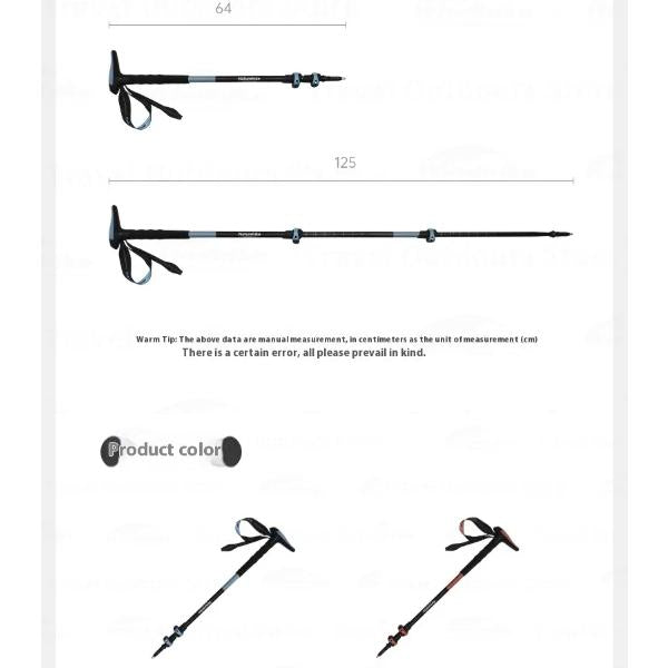 Naturehike Hoar Base Aluminum 3-Section T-Shaped Trekking Pole 64-125cm