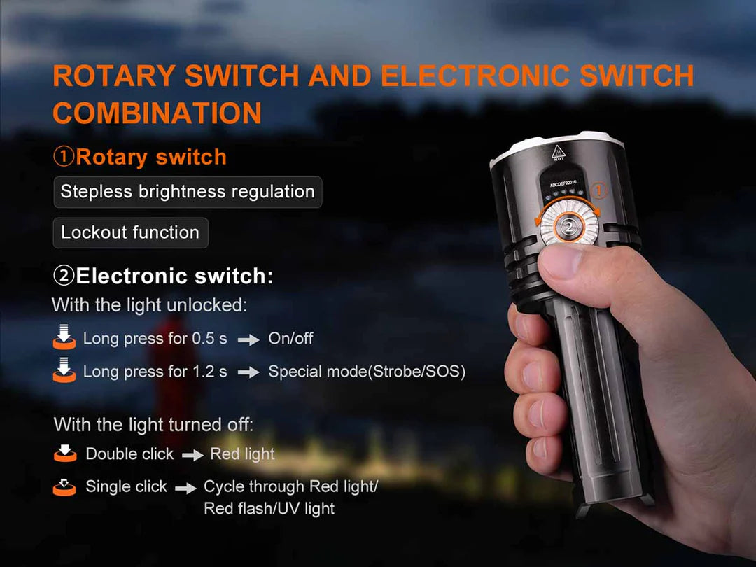 Fenix LR35R PRO Super Bright Searching Flashlight 10000 Lumens