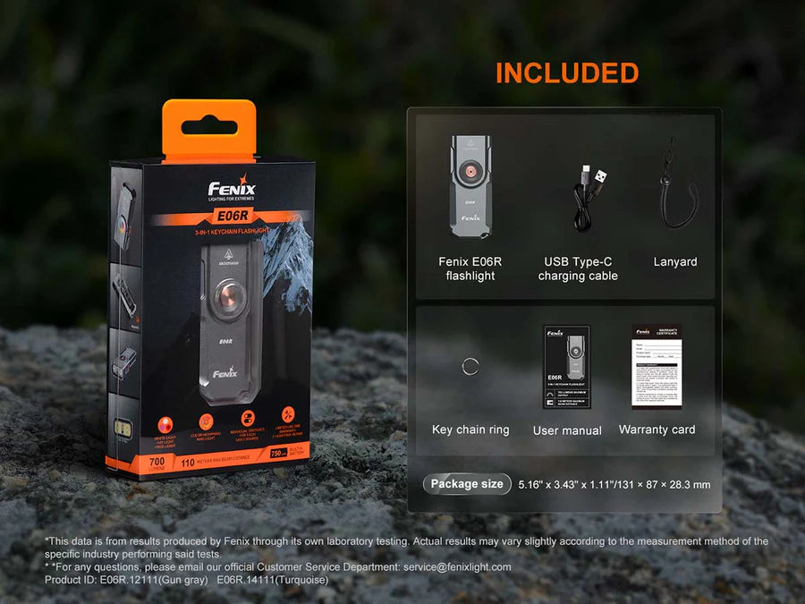 Fenix E06R 3-IN-1 Keychain Flashlight 700 Lumens