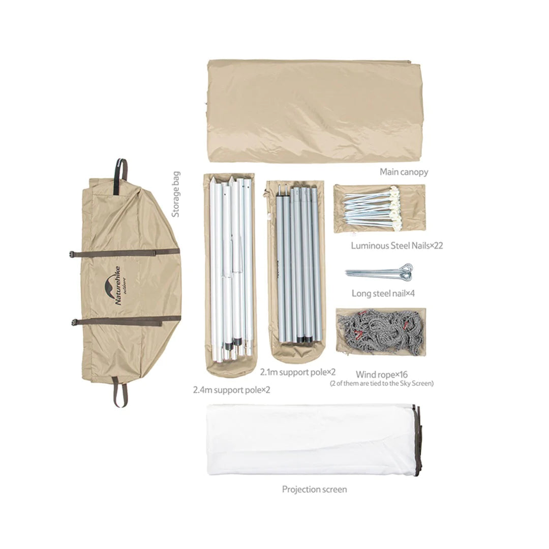 Naturehike Cloud Desk Twin Tower Shelter w/ 4 Poles & Projection Naturehike Cloud Desk Twin Tower Shelter w/ 4 Poles & Projection