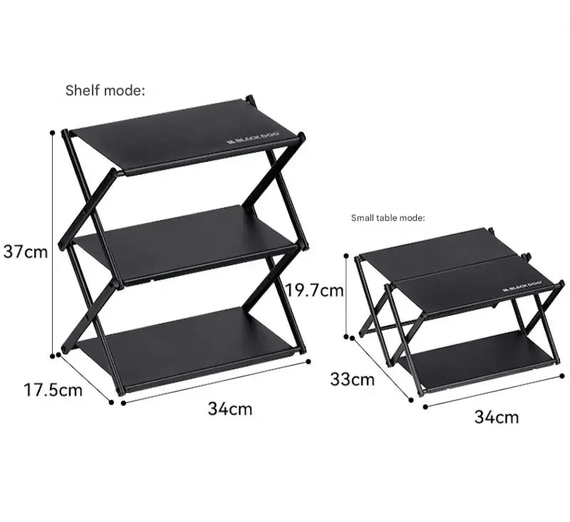 Blackdog 3 Layer Desktop Folding Storage Rack