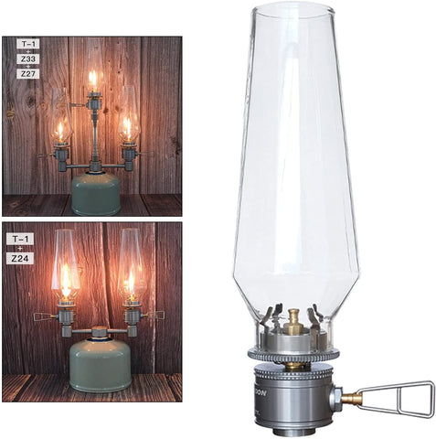 [CLEARANCE] Campingmoon Camping Gas Lantern w/ Wooden Case