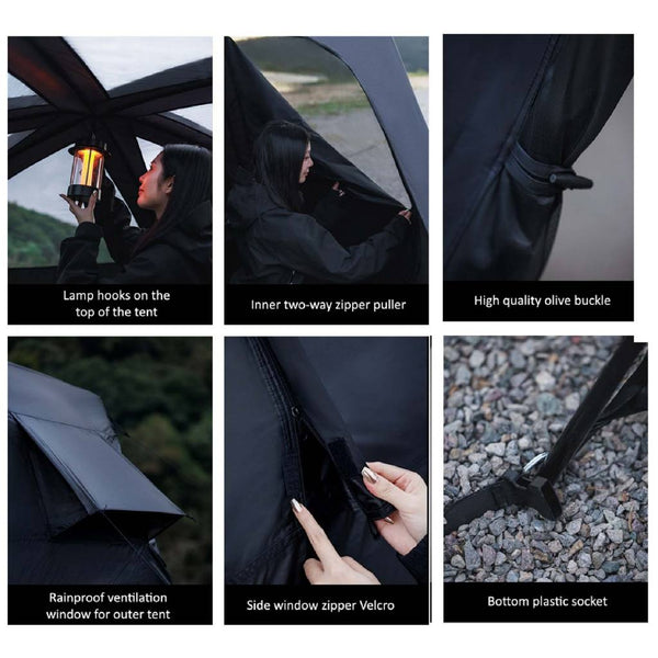 Blackdog Shan Ting 6.8 Quick Opening Tent w/ Extended Canopy