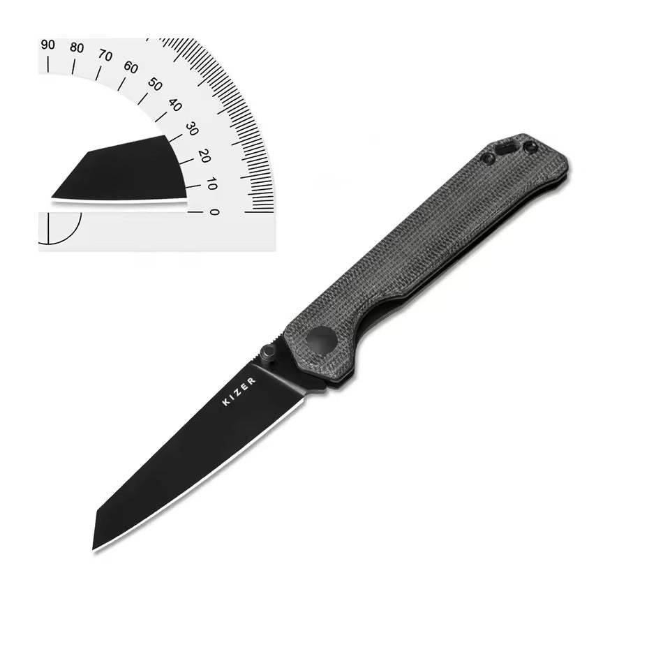 KIZER Begleiter Nitro-V Micarta Black/Steel Liner 2.9"