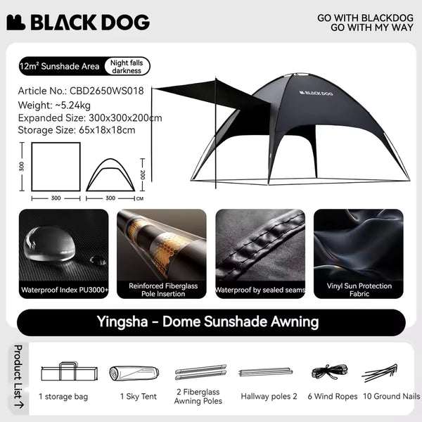 Blackdog Shadow Sand Sunshade Canopy