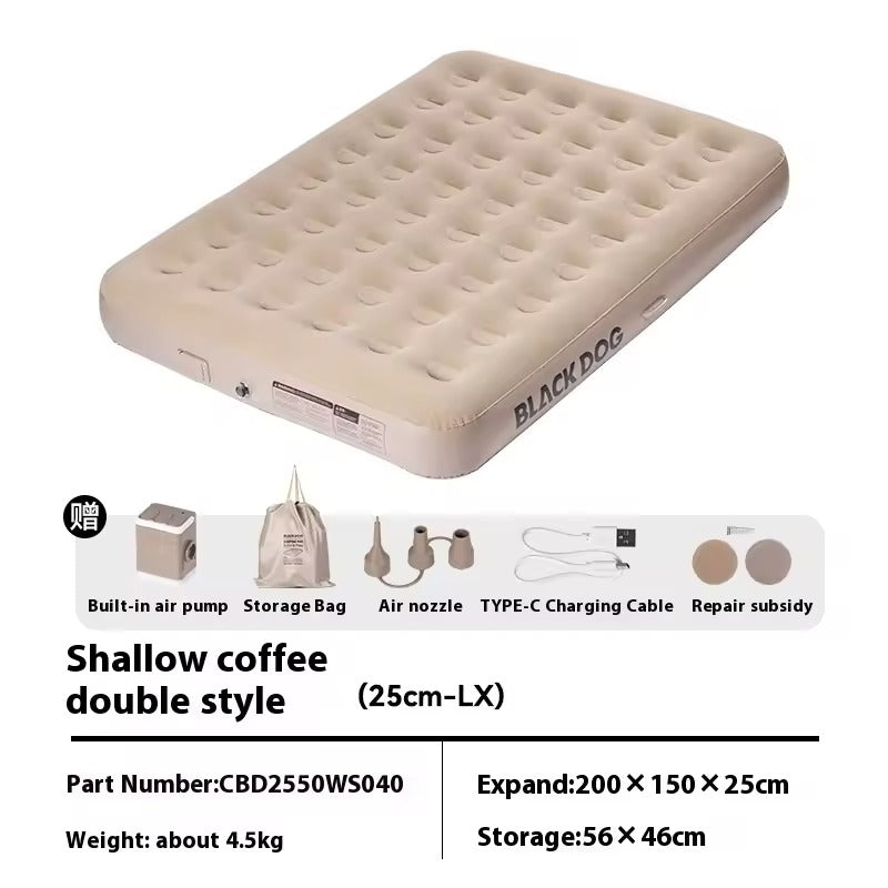 Blackdog Flowing Cloud Double Automatic Inflatable Bed Light Coffee