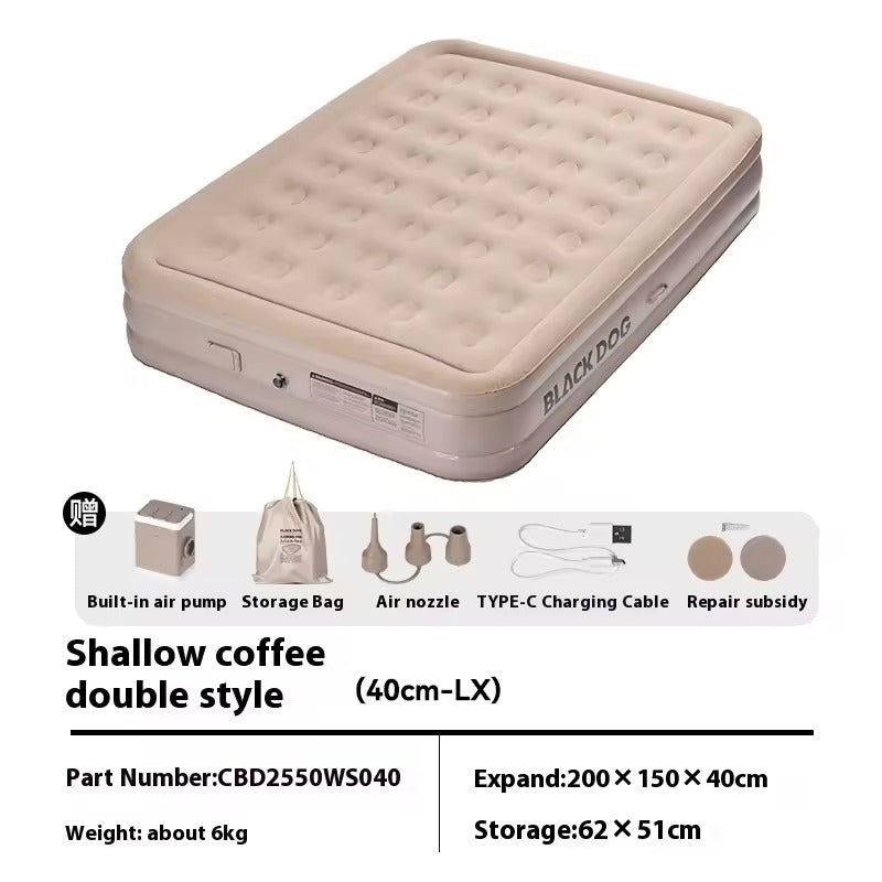Blackdog Flowing Cloud Double Automatic Inflatable Bed Light Coffee