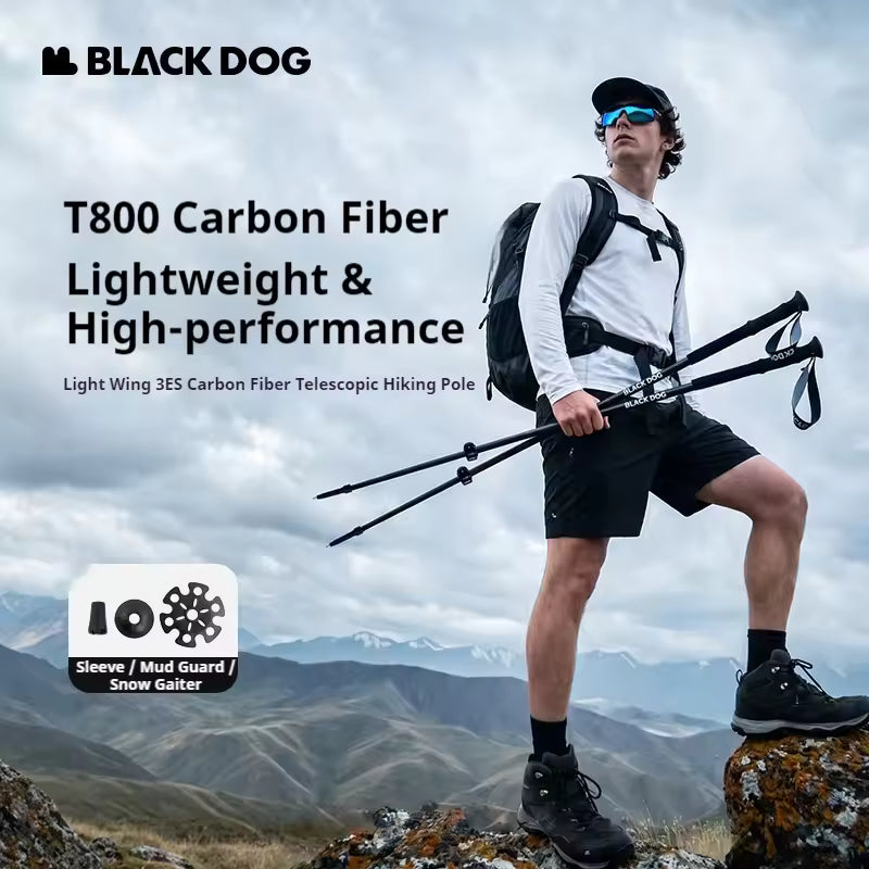 Blackdog Guangyi 3ES Carbon Telescopic Trekking Pole