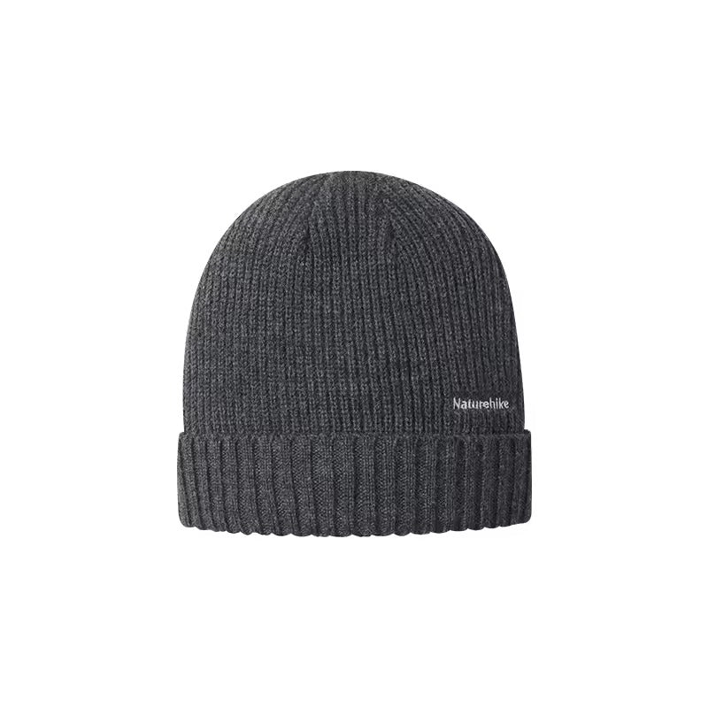 Naturehike Turn-Up Wool-Blend Knitted Cap – Dark Grey
