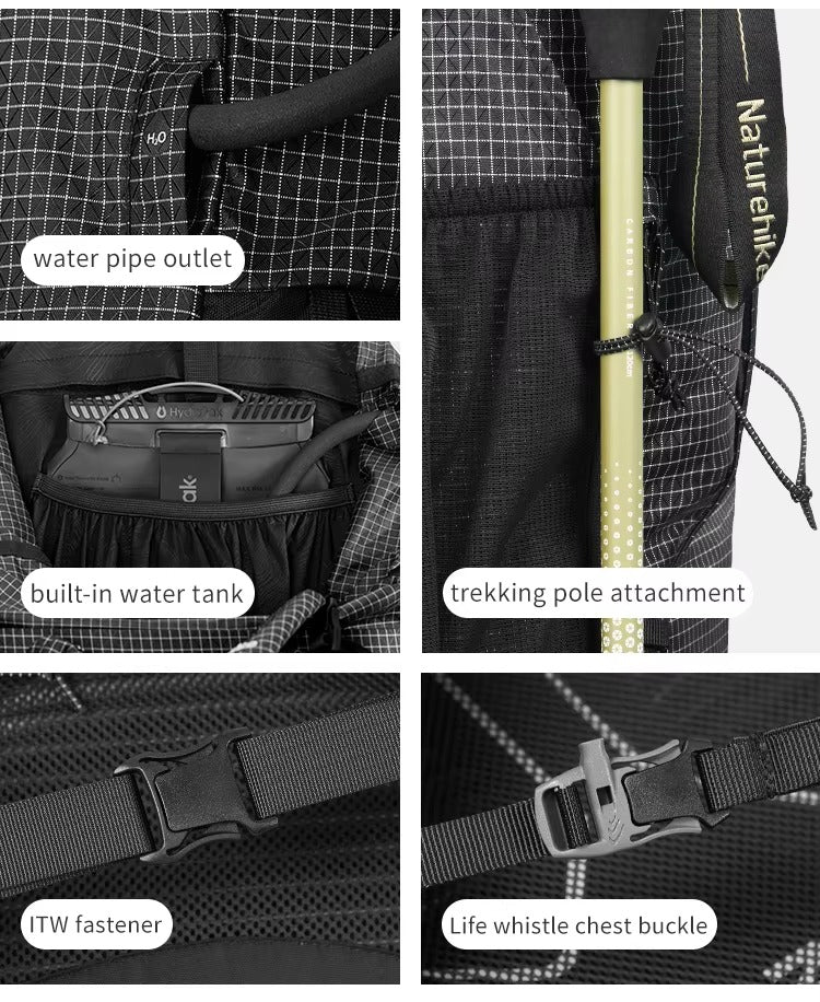 Naturehike Rock 2.0 Hiking Backpack 30L – Black
