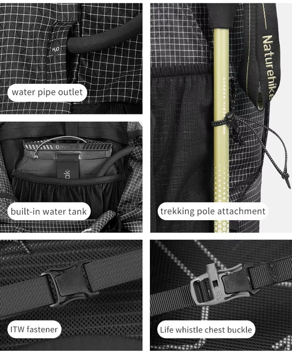 Naturehike Rock 2.0 Hiking Backpack 30L – Black