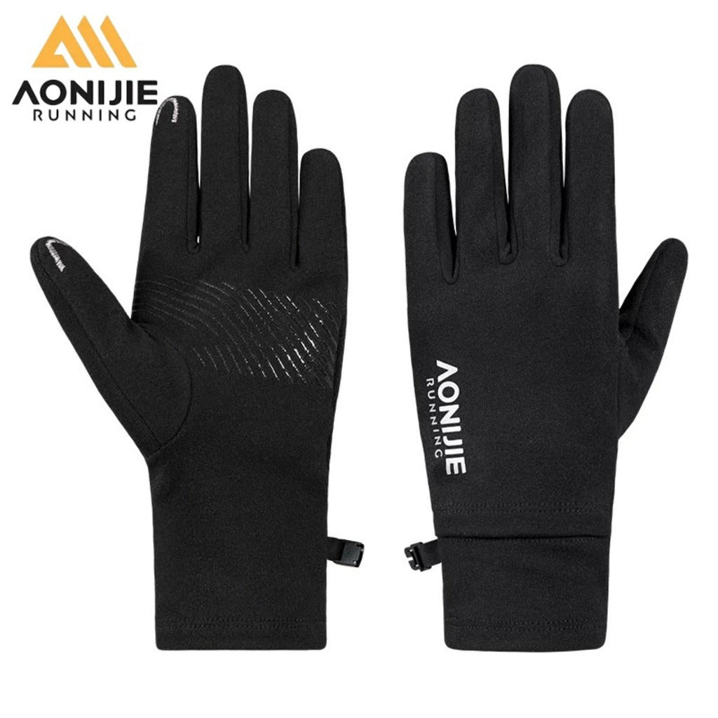 AONIJIE Breathable Full Finger Sport Gloves Black-M63