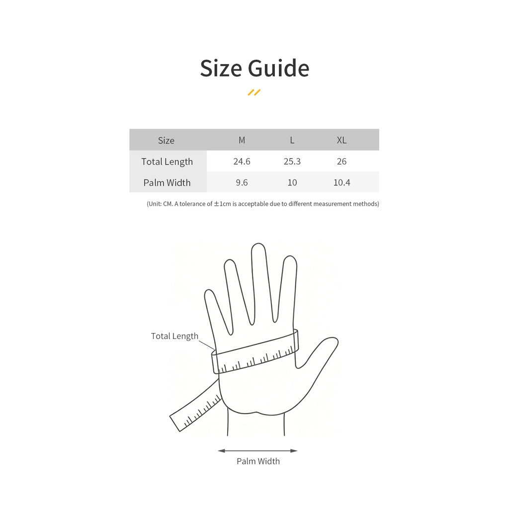 AONIJIE Breathable Full Finger Sport Gloves Black-M63