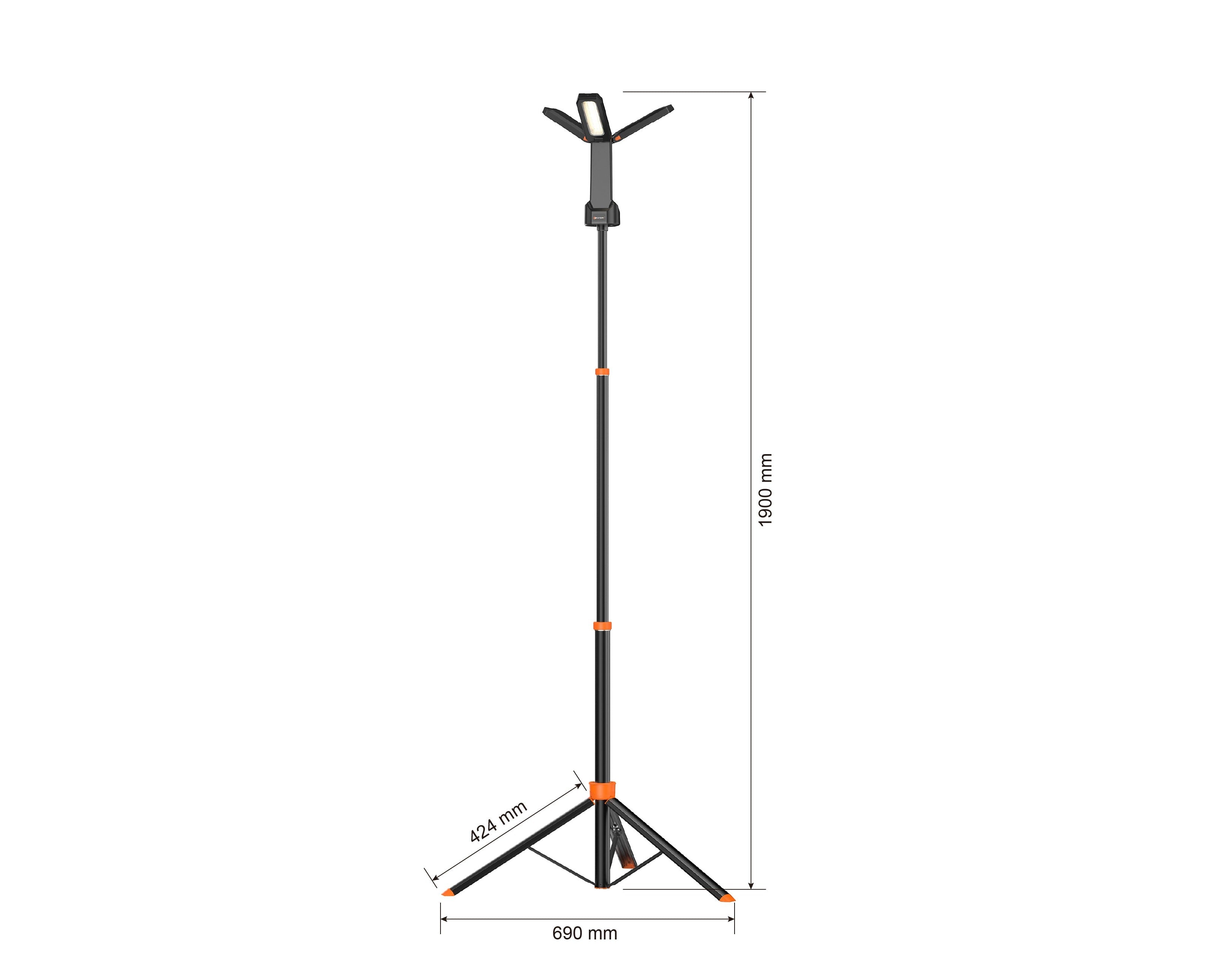 Conpex Portable Telescopic Led Camping/Work Light 4500 Lumens