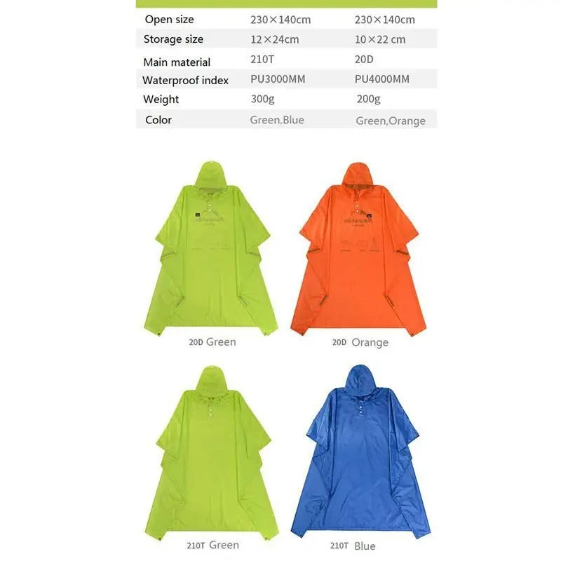 Naturehike Three in 1 Poncho 210T