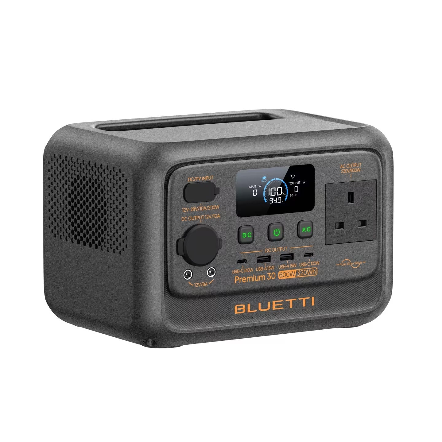 Bluetti Premium 30 V2 (UPS) Portable Power Station 600W/320Wh