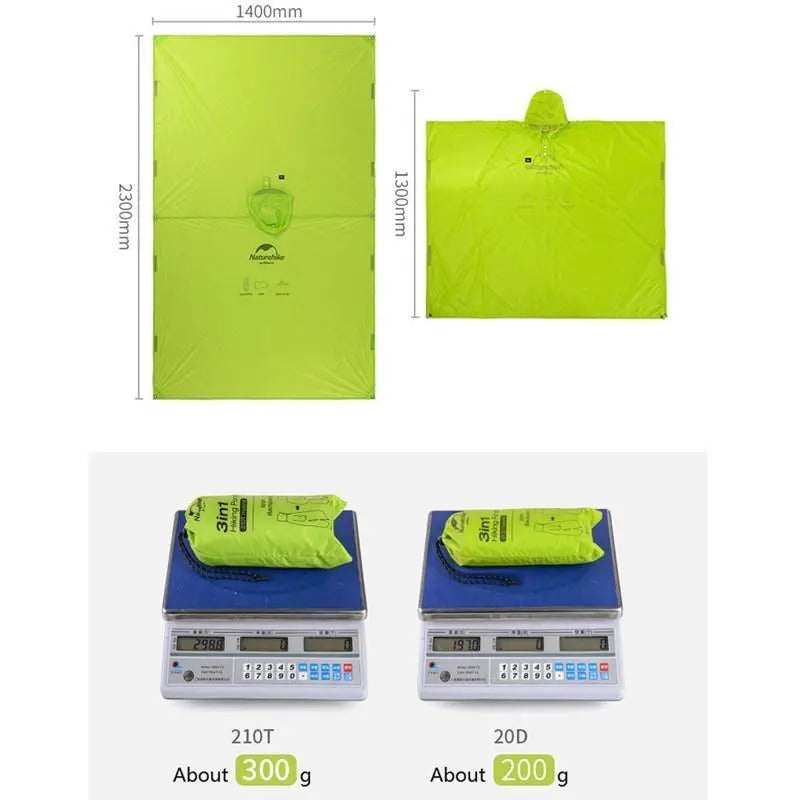 Naturehike Three in 1 Poncho 210T
