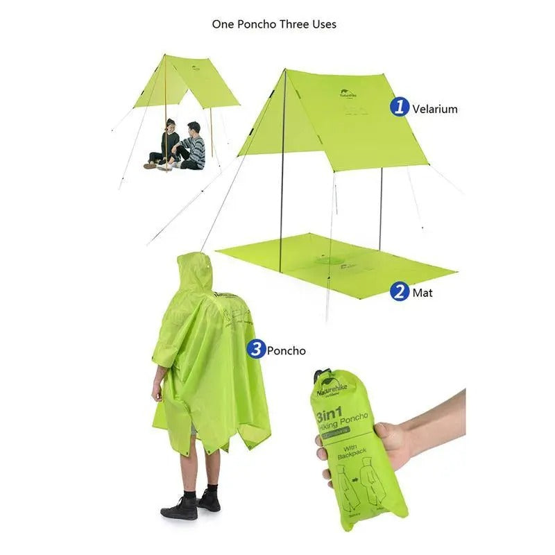 Naturehike Three in 1 Poncho 210T