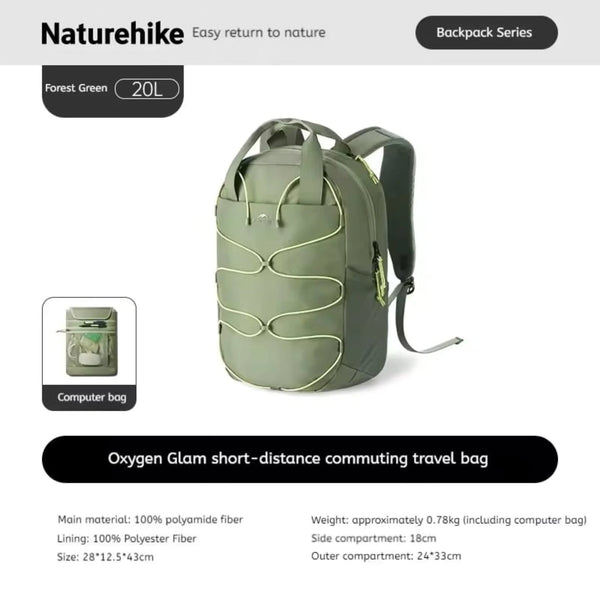 Naturehike Oxygen Glam Short Distance Commuting Travel Backpack 20L