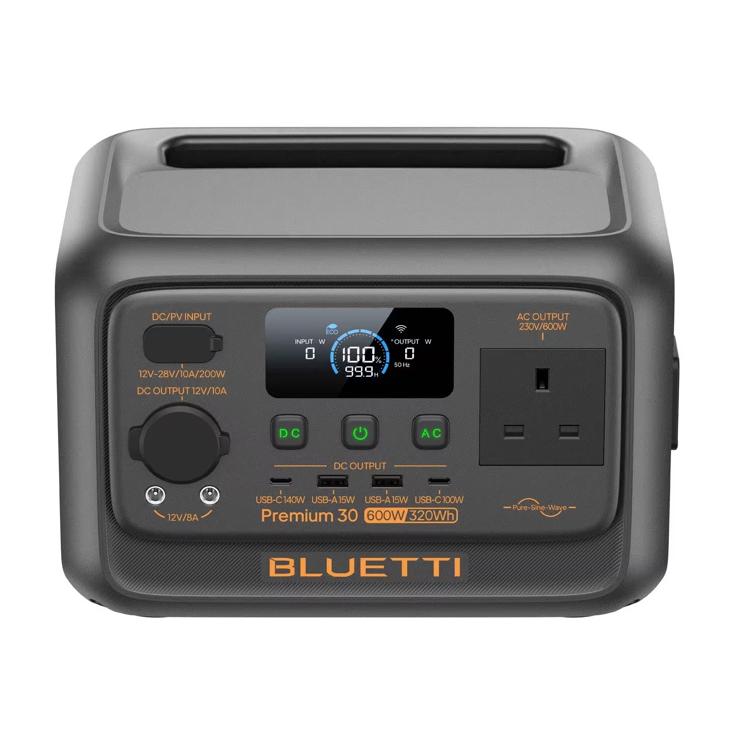 Bluetti Premium 30 V2 (UPS) Portable Power Station 600W/320Wh