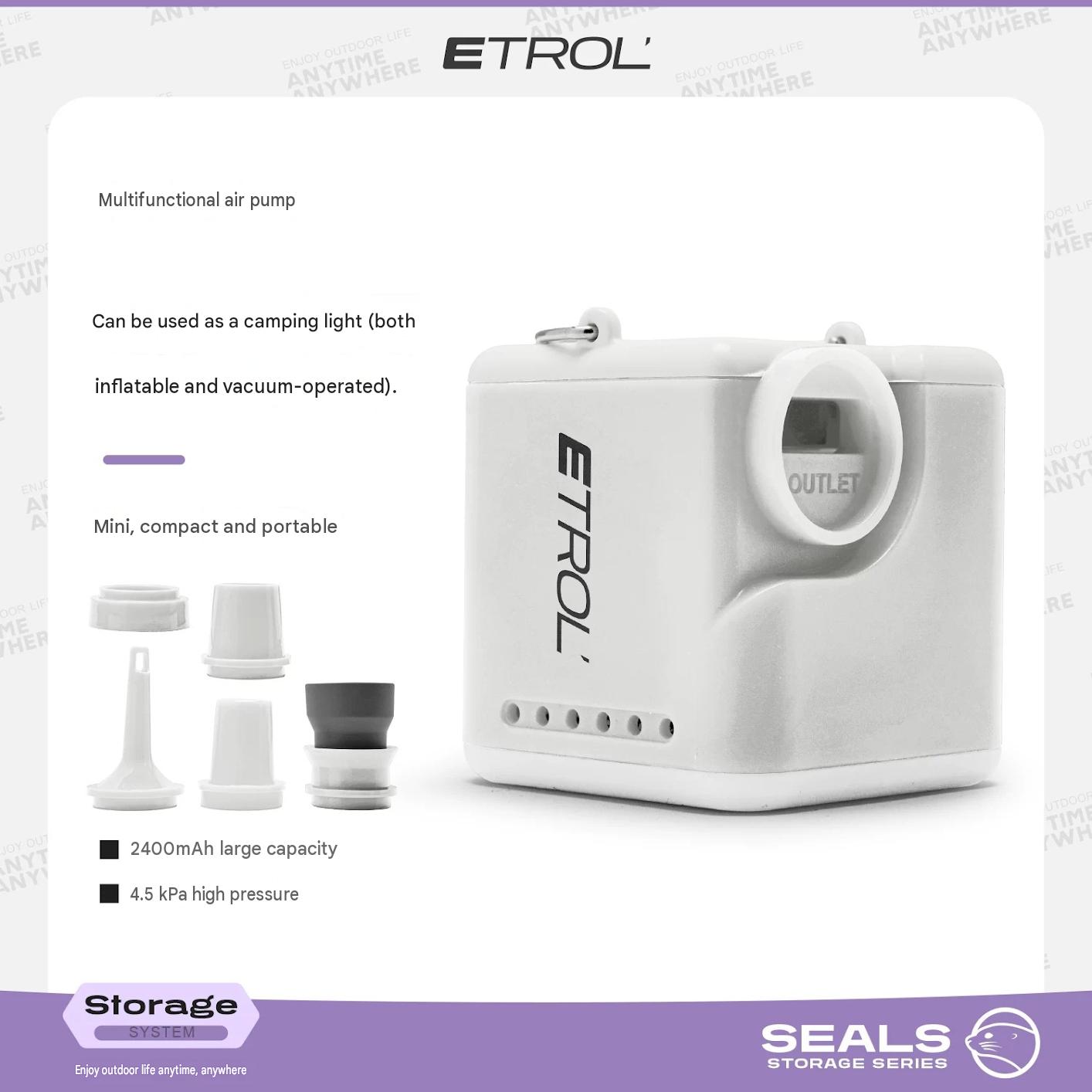 Etrol Multifunctional Air Pump w/ Light 2400mAh