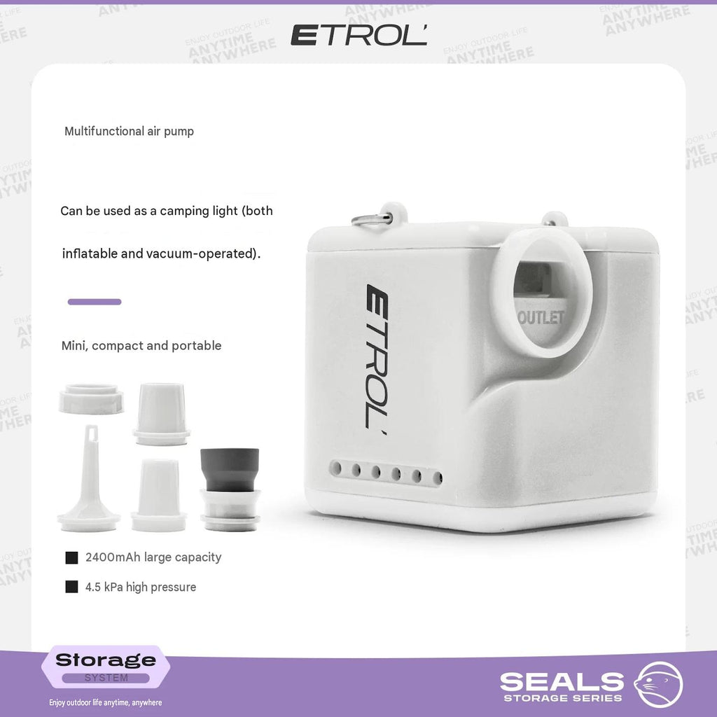 Etrol Multifunctional Air Pump w/ Light 2400mAh