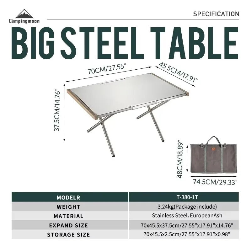 Campingmoon Bonfire Foldable Table
