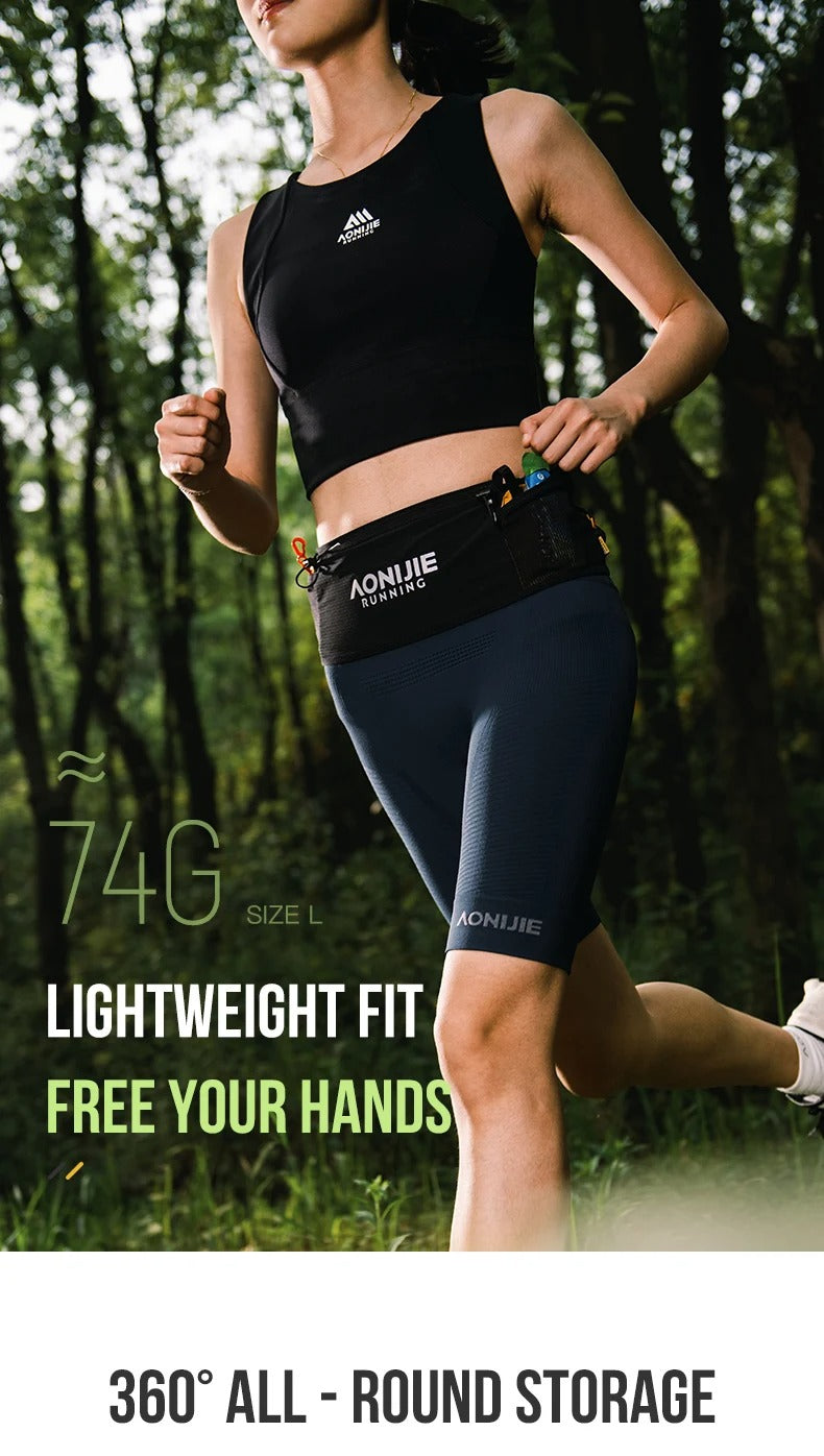 AONIJIE 360° Storage Waist Fanny Pack w/ 500ml Soft Flask- W8141