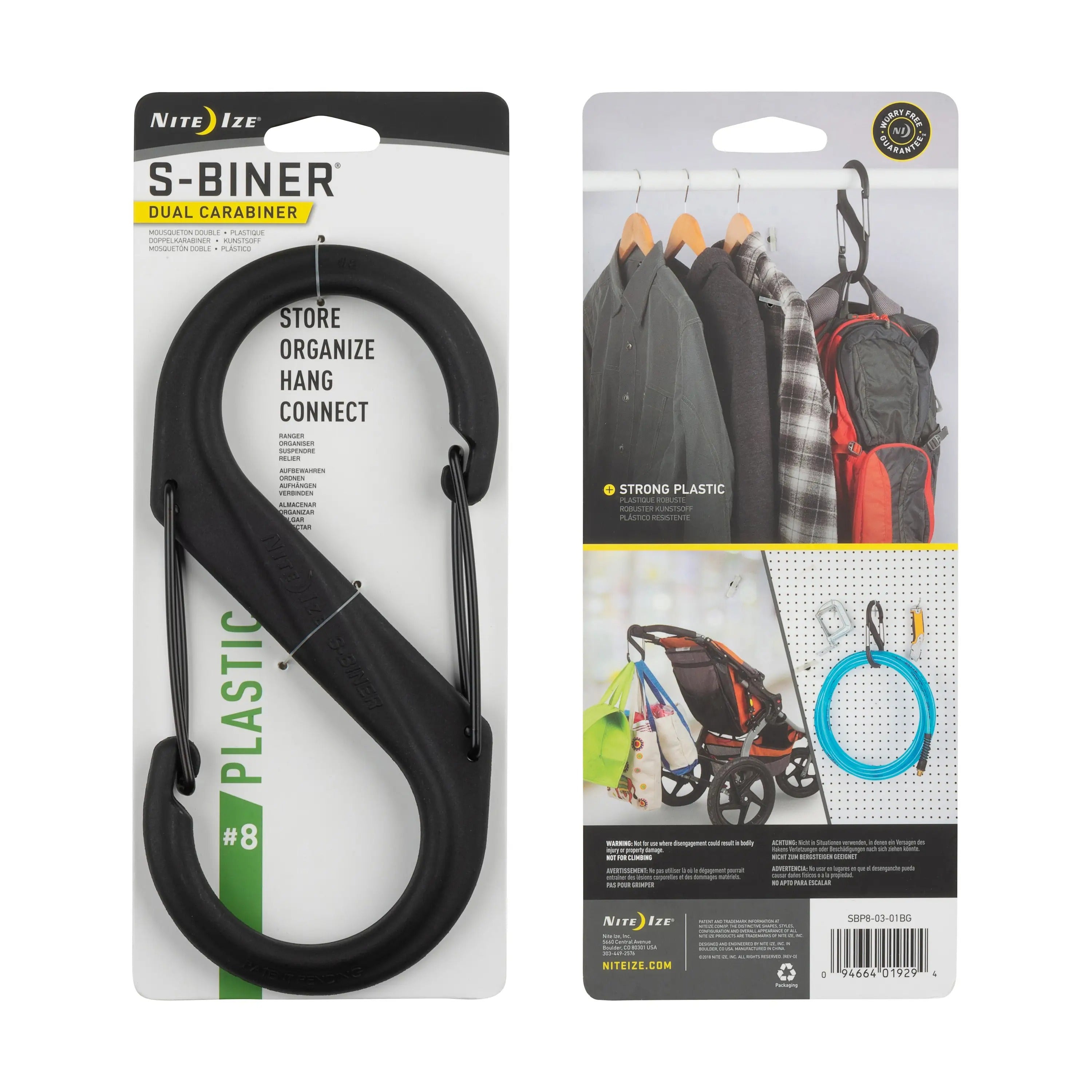 Nite Ize - S-Biner Plastic Black Gate
