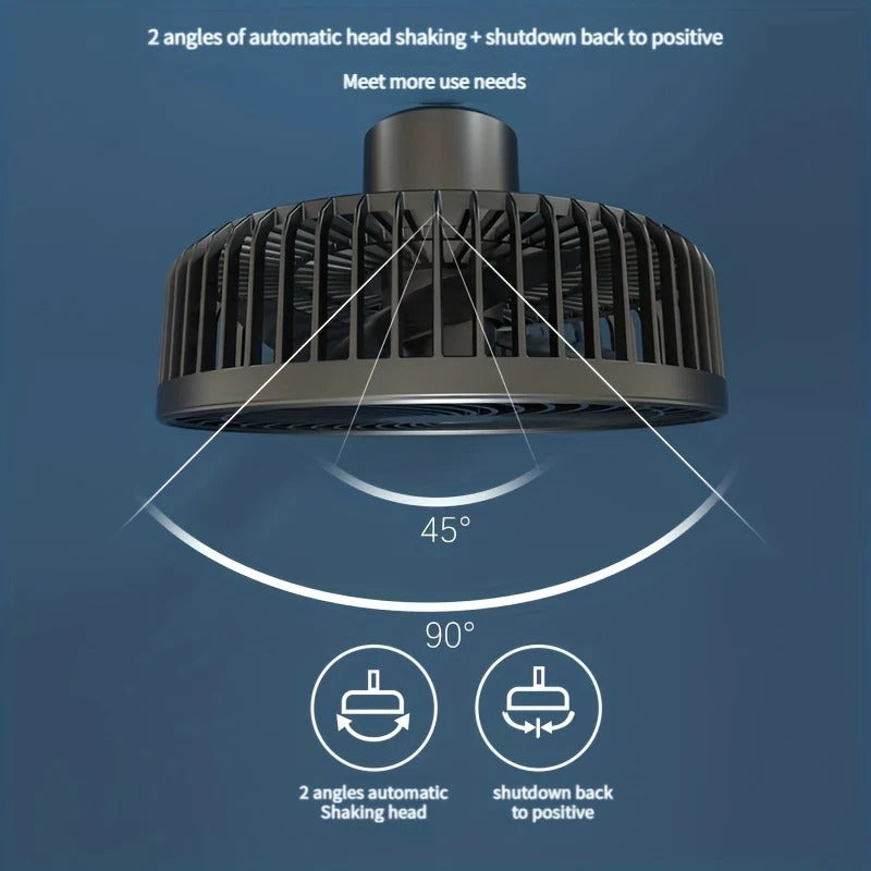 GL Extra 8 Inch Oscillating Clip Fan Black