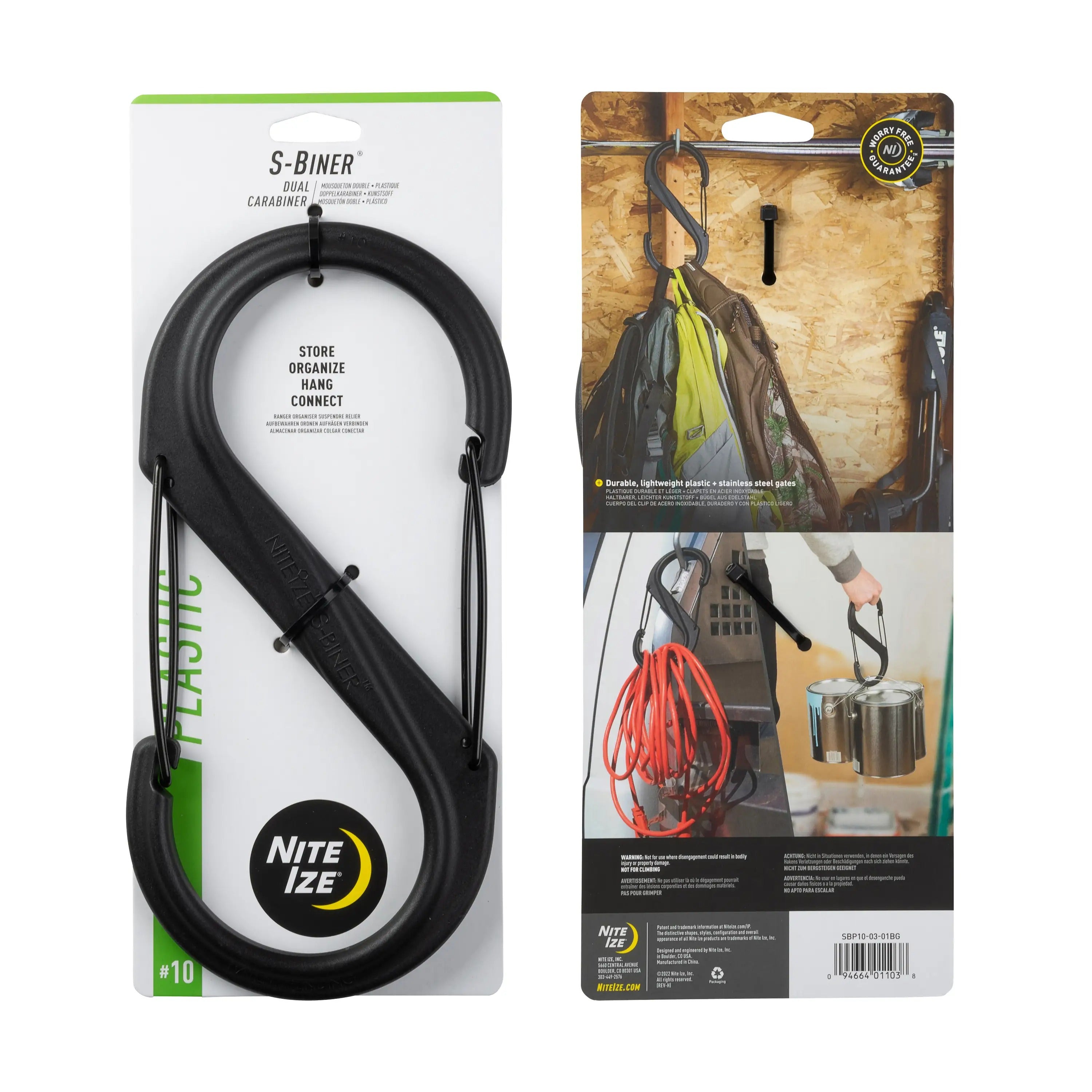 Nite Ize - S-Biner Plastic Black Gate
