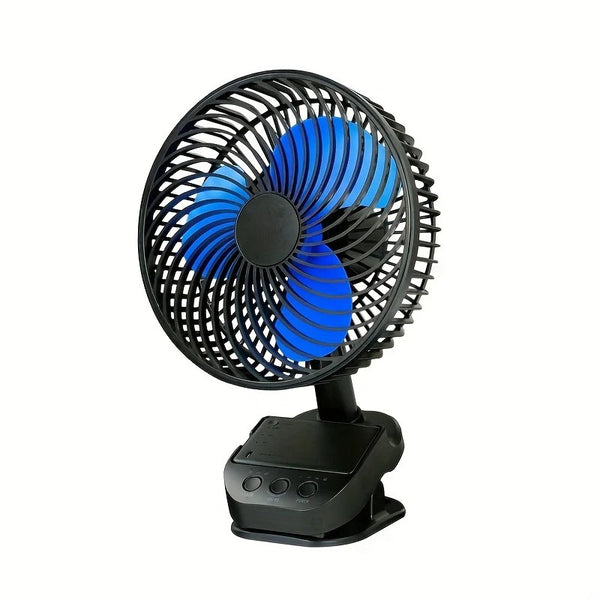 GL Extra 8 Inch Oscillating Clip Fan Black