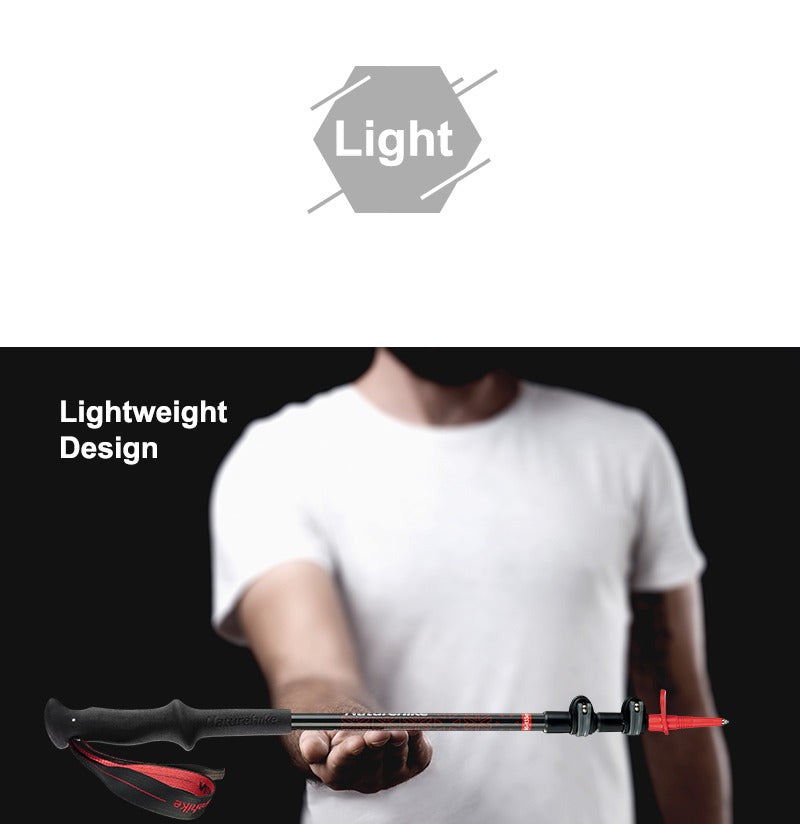 Naturehike Hoar Carbon Aluminum Outer Lock Trekking pole 66-135cm