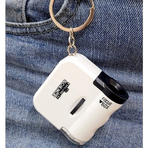 Munkees Mini Microscope Keychain w/ Light