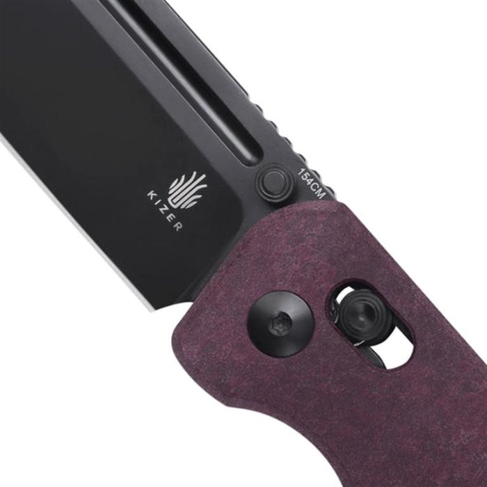 KIZER Escort 154cm Blade Redstone & Steel Liner 3.3"