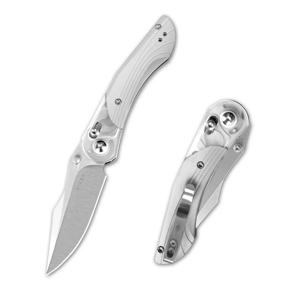 KIZER Mini Mystic Nitro-V Blade Acrylic & Aluminum & Clutch Lock 3.2"