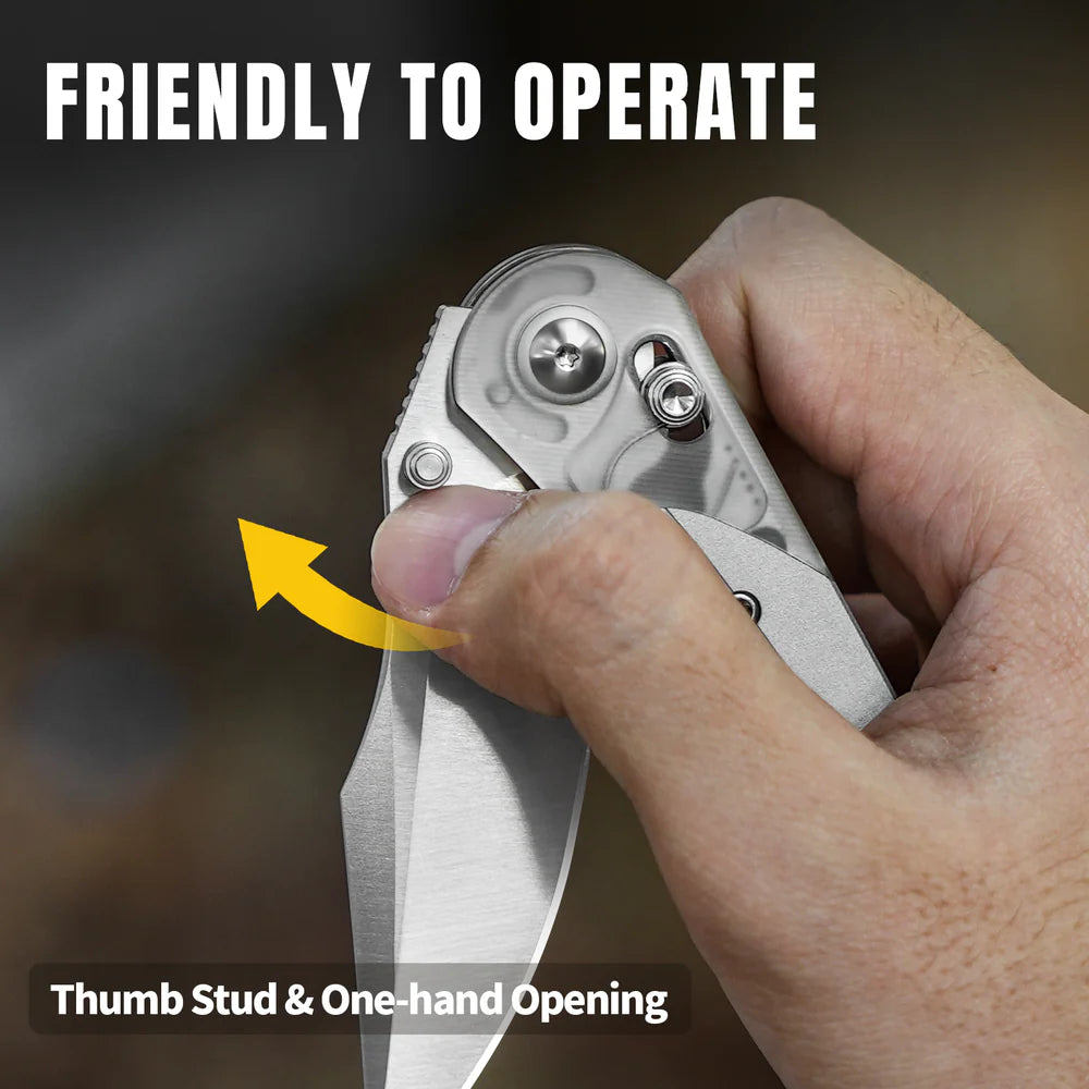 KIZER Mini Mystic Nitro-V Blade Acrylic & Aluminum & Clutch Lock 3.2"