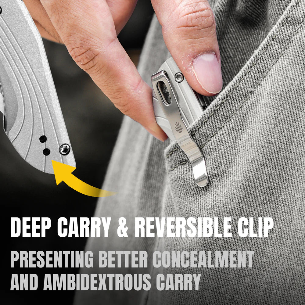 KIZER Mini Mystic Nitro-V Blade Acrylic & Aluminum & Clutch Lock 3.2"