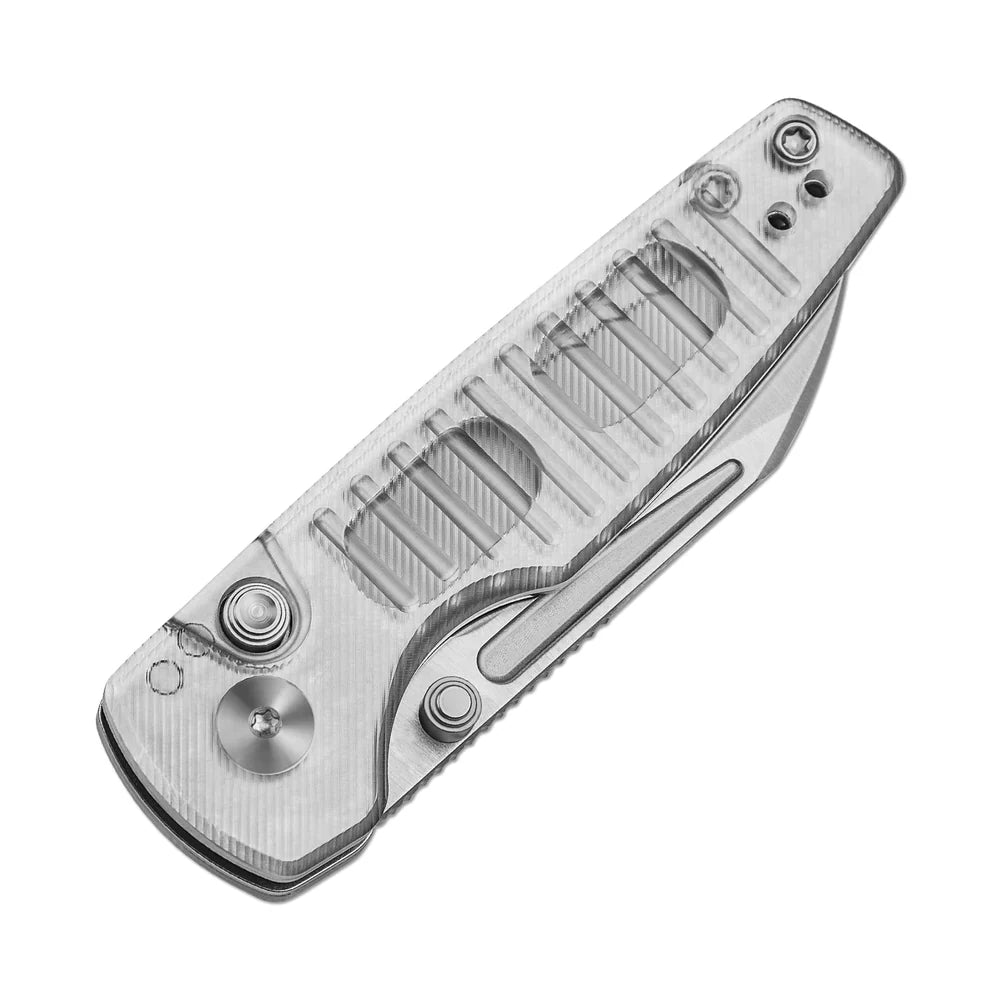 KIZER Parakeet Nitro-V Blade Acrylic Handle Button Liner Lock 2.46"